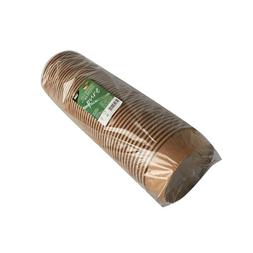 Papstar pure Einwegschale 15 cm 500 ml Karton 50 Stück Braun