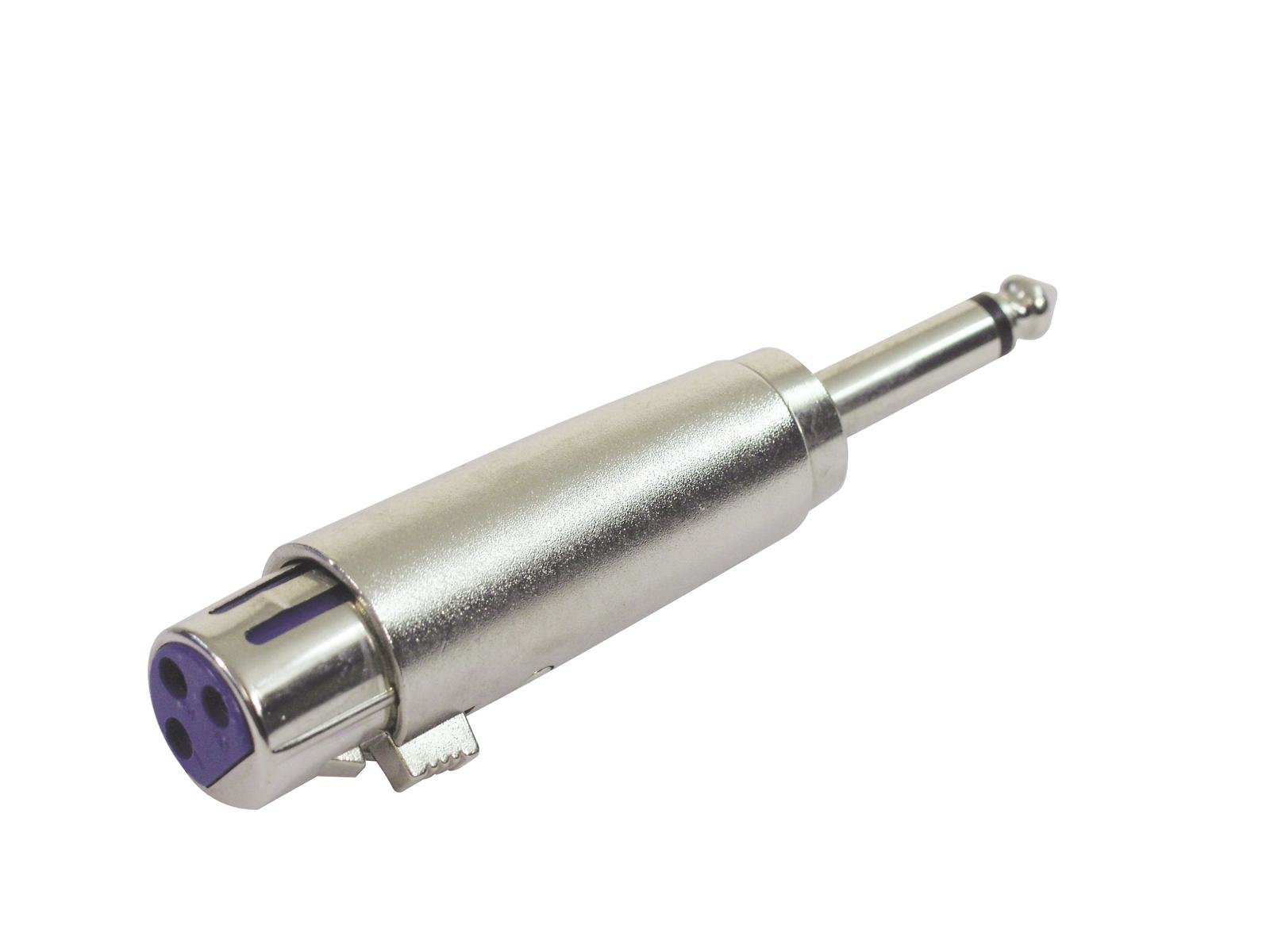 Omnitronic 30226400 XLR-Kabeladapter 3-polige XLR-Buchse auf 6,3 mm Klinke Mono Silber