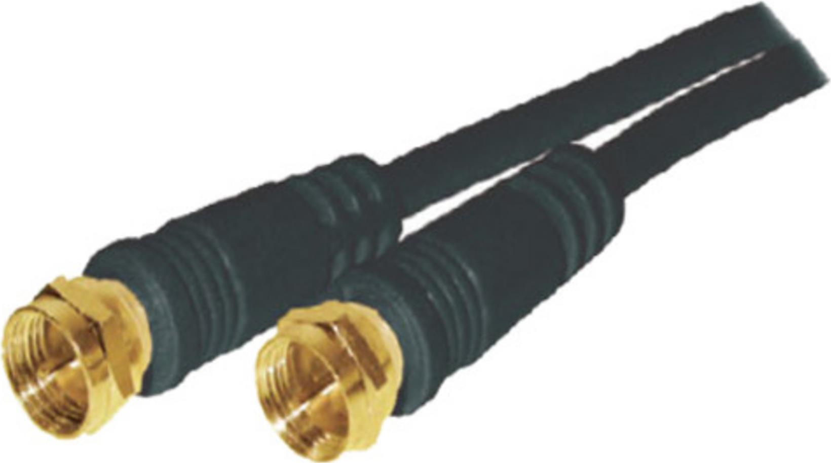 S/CONN maximum connectivity Sat-Anschlußkabel, F-Stecker - F-Stecker, 100% geschirmt, vergoldete Kontakte, > 100 dB, Mantelstromfilter, schwarz, 1,5m (80092-G-128CP-S)