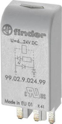 Finder Steckmodul mit LED 99.02.0.024.59 Leuchtfarbe: Grün Passend für Modell: 96.04, 96.02 1 St. (99.02.0.024.59)