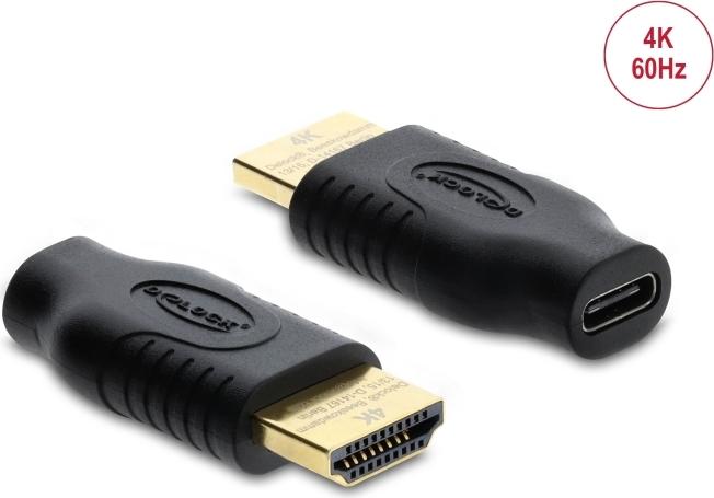 Delock USB Type-C zu HDMI Adapter DP Alt Mode 4K 60 Hz HDR Schwarz