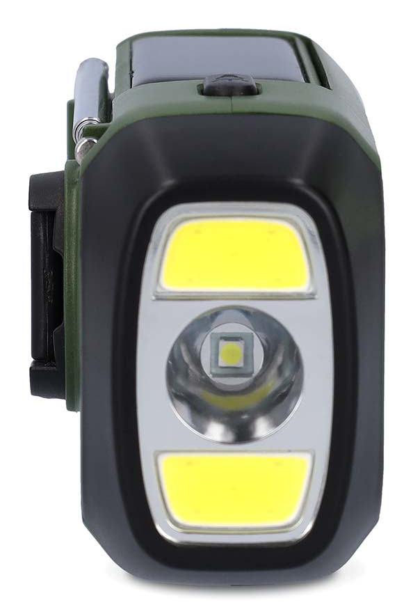 Nedis RDDBCR2000GN Notfallradio DAB+ FM Kurbelradio Solar Powerbank LED-Taschenlampe Grün, Schwarz
