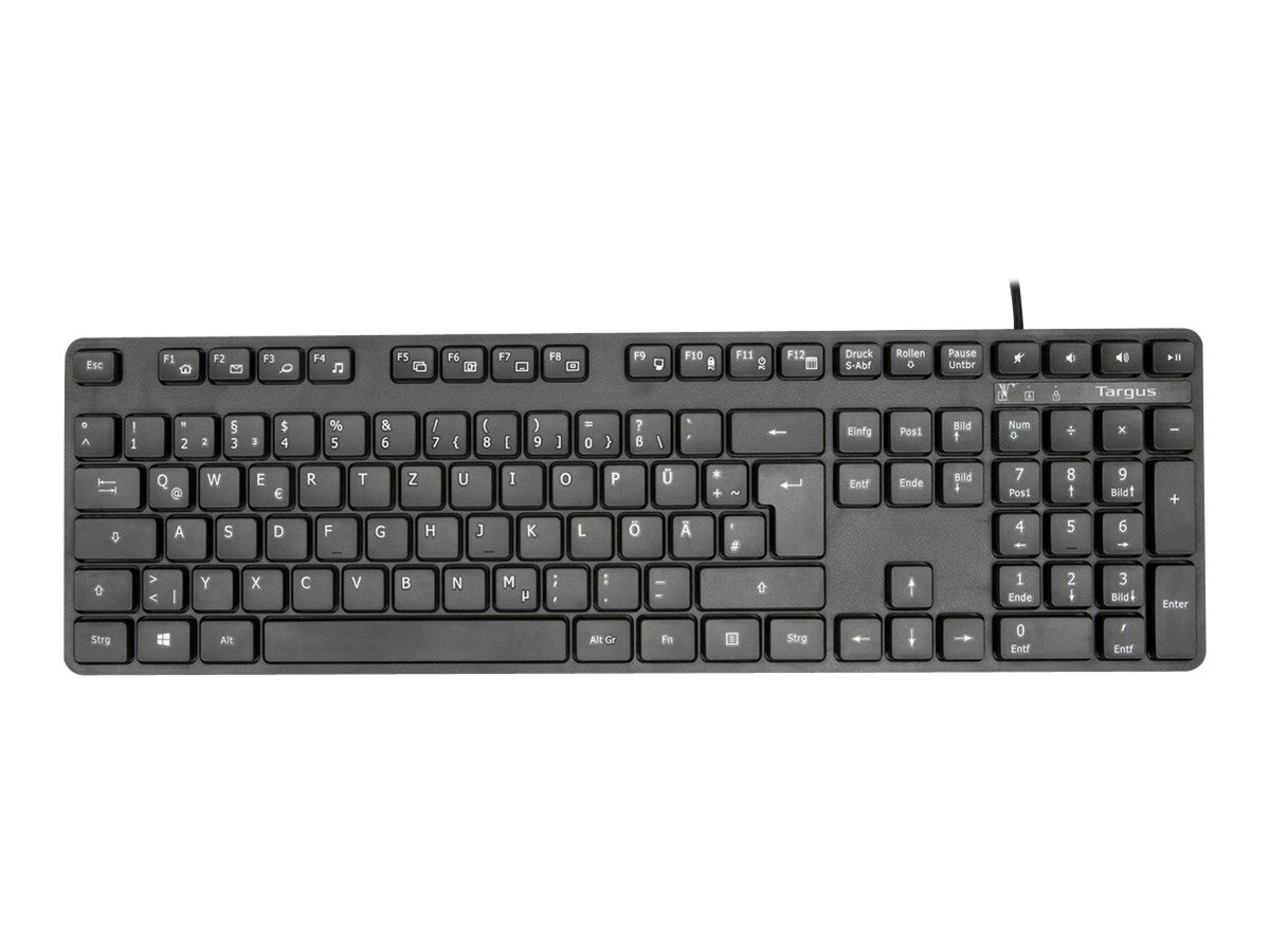 Targus AKB30DE Kabelgebundene USB-Tastatur QWERTZ Deutsch Schwarz