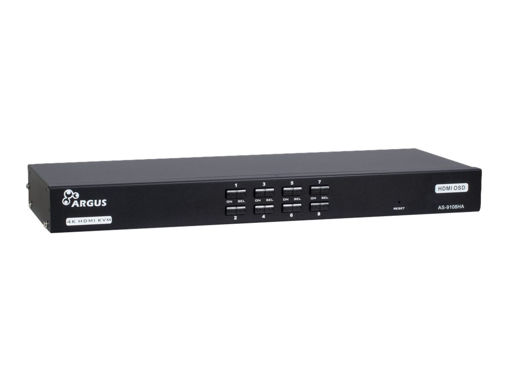 Inter-Tech Argus AS-9108HA KVM-Switch 8 Ports Schwarz