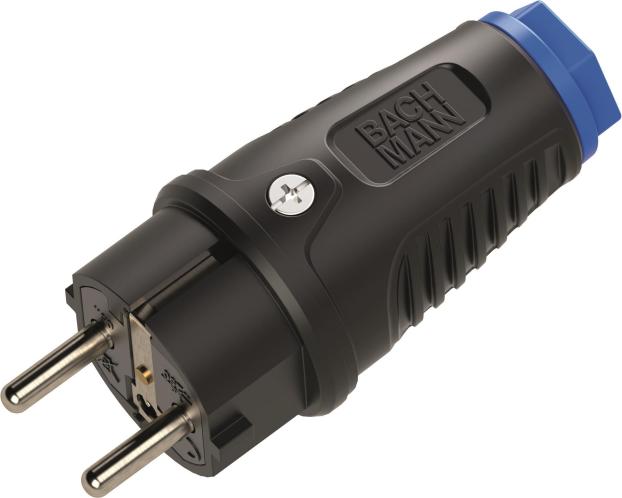 Bachmann Schutzkontaktstecker BM0017344 Vollgummi CEE7/7 1 (BM0017344)