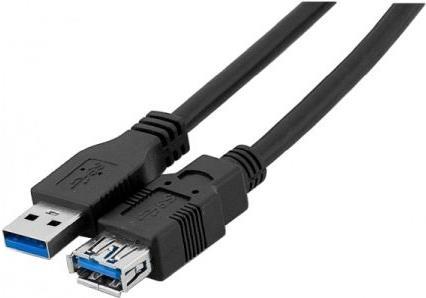 EXERTIS CONNECT USB 3.0 Verlängerungskabel, USB 3.0 Stück A / USB 3.0 Bu. A, schwarz, 1,8 m (532469)