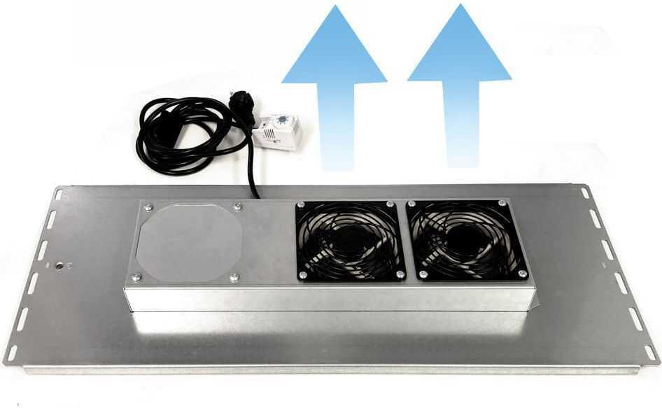 RITTAL + SILENCE RACK 2-fach SILENCE Bodenlüfter für VX Schränke von RITTAL mit Schrankbreite 600 mm (998001222LUE2S)