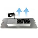 RITTAL + SILENCE RACK 2-fach SILENCE Bodenlüfter für VX Schränke von RITTAL mit Schrankbreite 600 mm (998001222LUE2S)