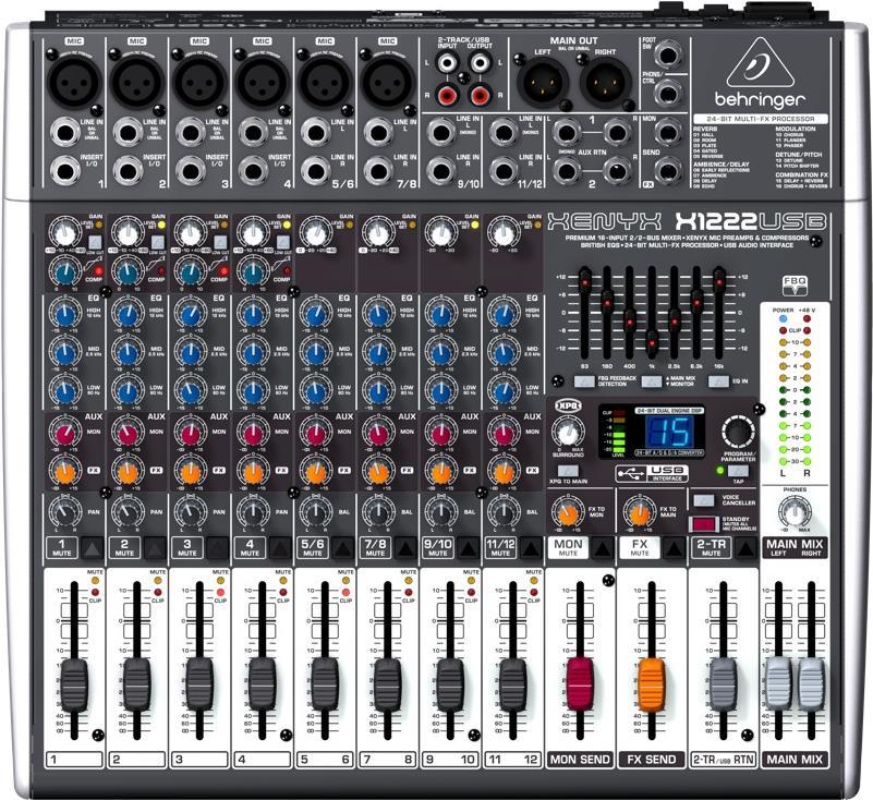 Behringer X1222USB Audio-Mixer 4 Kanäle (27000150)