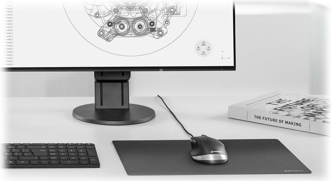 3Dconnexion CadMouse Compact Kabelgebundene Ergonomische Maus 7 Tasten USB Schwarz