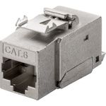 Wentronic Goobay CAT 6 KeyStone RJ45 Jack, STP geschirmt, 250 MHz - Anschluß: LSA, Zink-Druckgussgehäuse (90863)