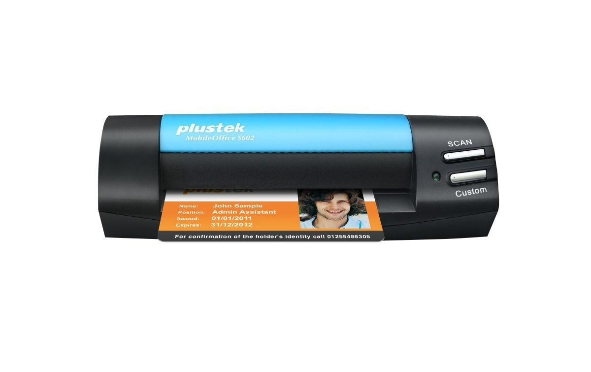 Plustek MobileOffice S602 Visitenkartenscanner A6 1200 x 1200 dpi USB 2.0 Schwarz, Blau