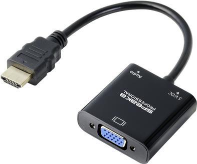 SP-10352148 HDMI Adapter[1x - 1x VGA] Schwarz Standard 0.15 (SP-10352148)