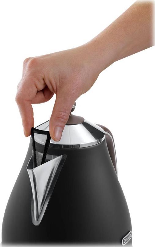 De'Longhi Icona Vintage KBOV 2001.BK Wasserkocher 1,7 l 2000 W Schwarz