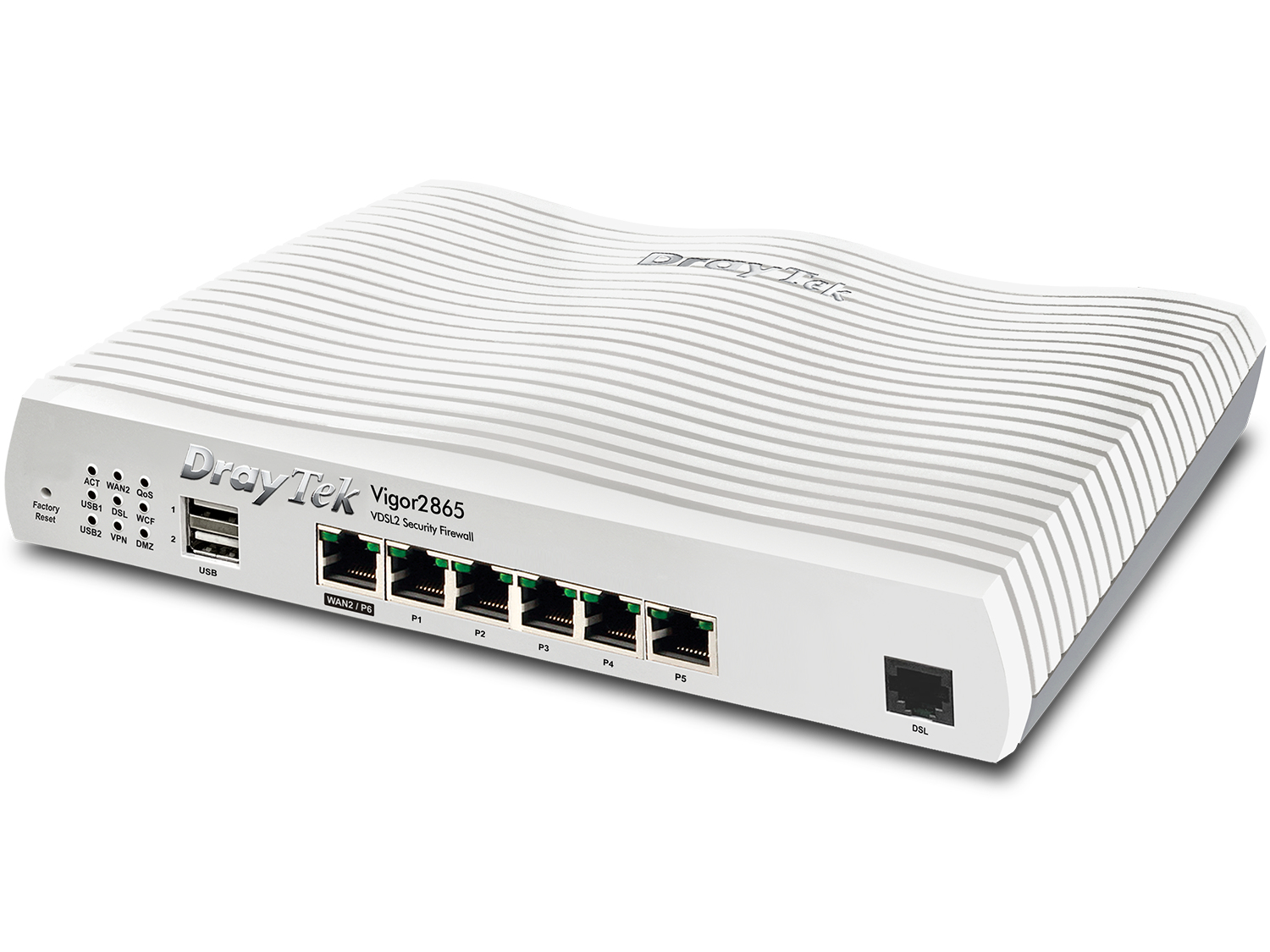 DrayTek Vigor 2865 Annex-B Kabelrouter, Gigabit Ethernet, 5x RJ-45, 2x USB 2.0, VPN, Firewall