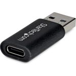 STARTECH.COM USB-A zu USB-C Adapter USB-A Stecker zu USB-C Buchse Konverter USB 10Gbps 5V 900mA (U32-AMCF-USBADAPTER)