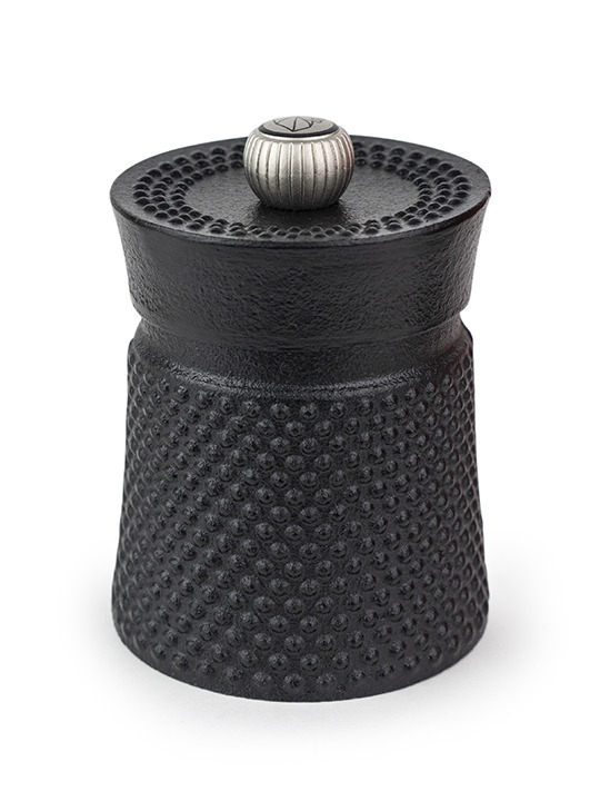 Peugeot Saveurs Bali Fonte Pfeffermühle Salzstreuer + Tablett 8 cm Schwarz