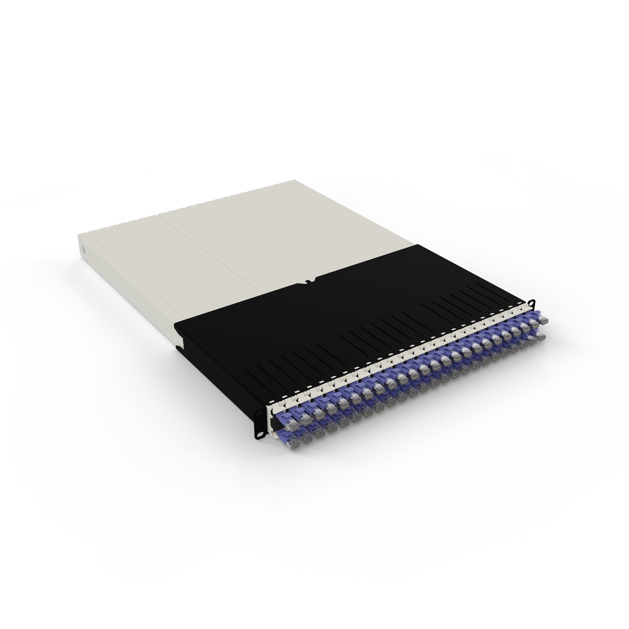 PATCHBOX patchbox.one Kabeleinzugssystem 30U CAT 6a STP Violett