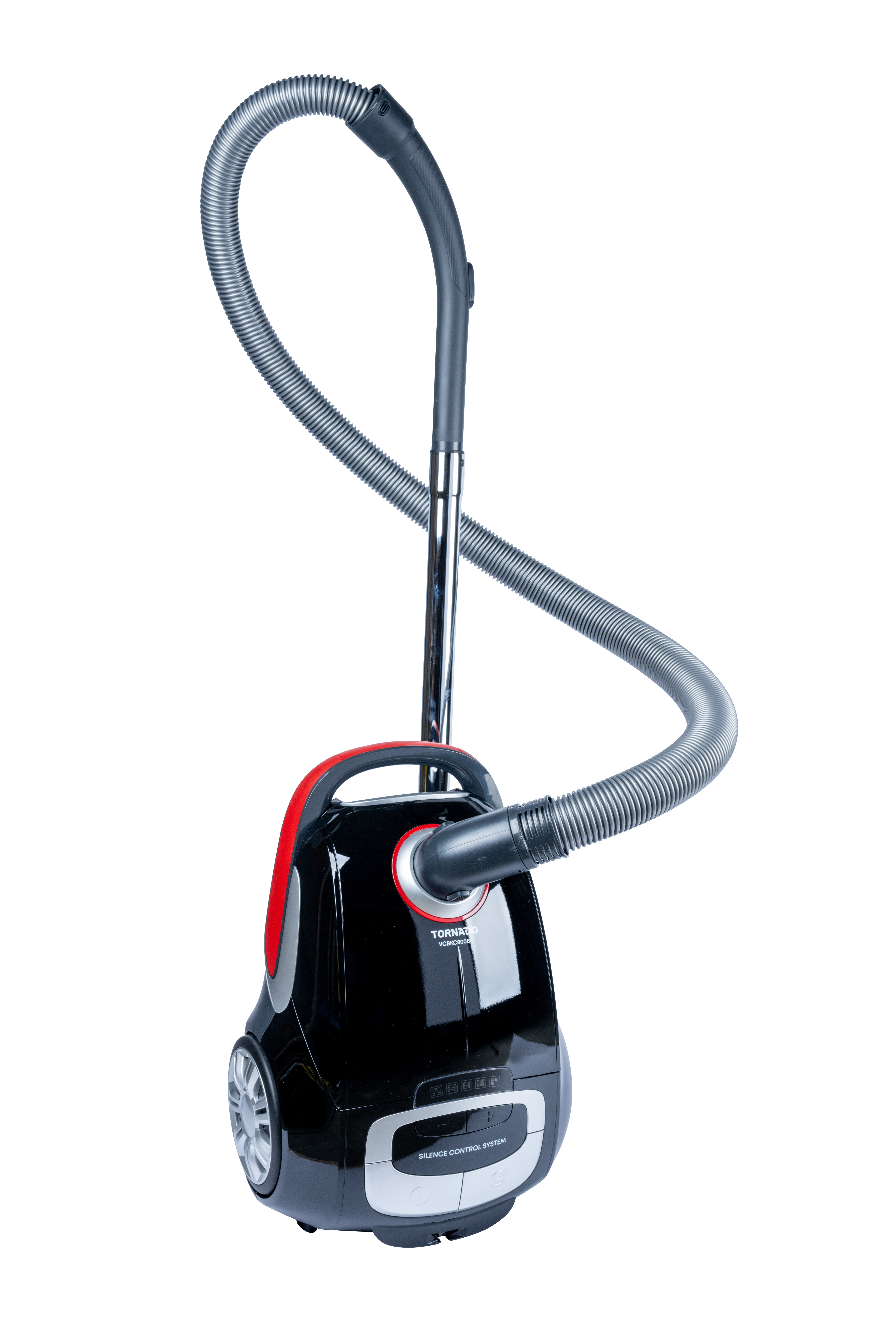 Tornado VCBKC800BC Bodenstaubsauger 800 W 210 AW HEPA 4 l Schwarz/Rot