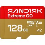 SanDisk microSDXC Extreme GO 128GB (UHS-I, R240MB/s / W120MB/s, 5K) (00226991)