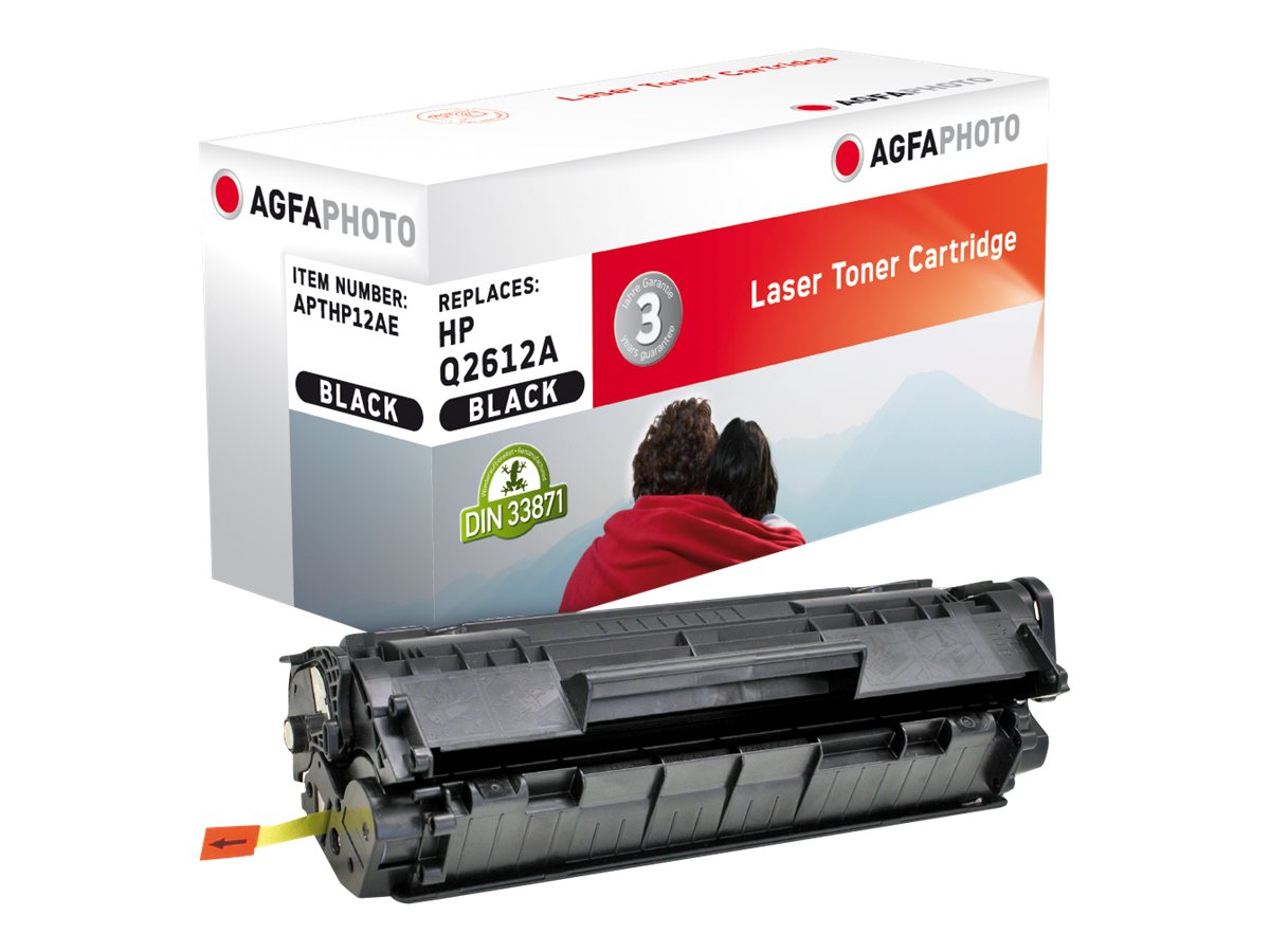 AgfaPhoto Tonerkartusche 2.300 Seiten (Alternative für HP 12A / Q2612A) Schwarz
