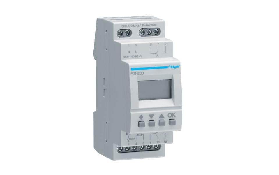 Hager EGN200 Digitale Zeitschaltuhr 2-Kanal Bluetooth