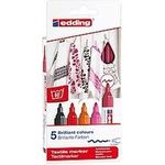 edding 4500 warm Textilmarker farbsortiert 2,0 - 3,0 mm, 5 St. (4-4500-5999)