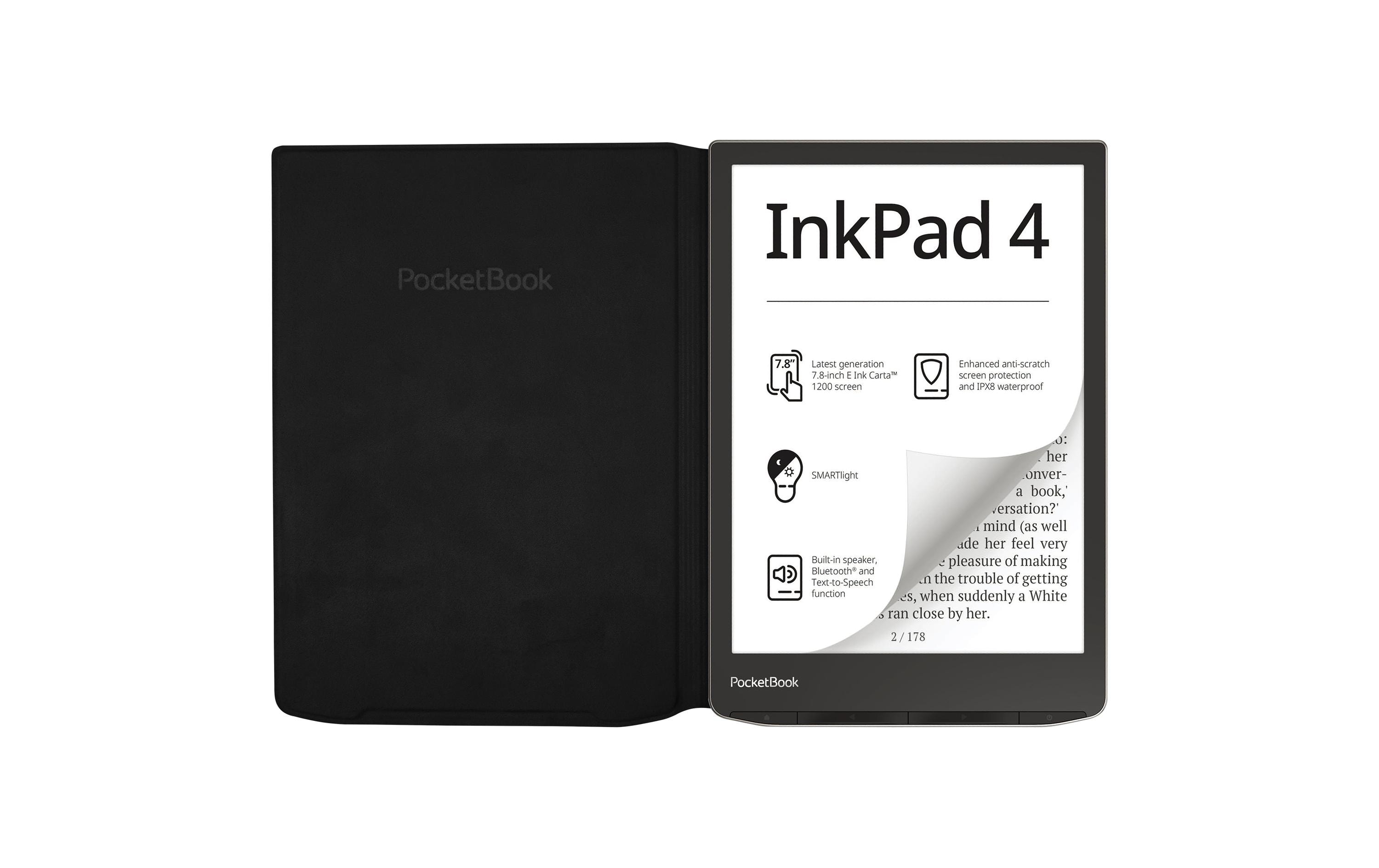 PocketBook Flip Cover Schutzhülle für E-Book-Reader 7,8" Schwarz