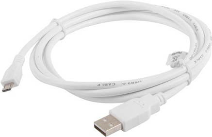 Lanberg CA-USBM-10CC-0018-W USB Kabel 1,8 m 2.0 Micro-USB B USB A Weiß (CA-USBM-10CC-0018-W)