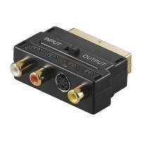 Alcasa 5525-3CUG Videokabel-Adapter SCART (21-pin) 3 x RCA + S-Video Schwarz (5525-3CUG)