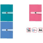 herlitz Sammelmappe Color-Blocking "Caribbean Turquoise", A4 3 Einschlagklappen, mit Verschlussknopf und Gummizug, - 1 Stück (50015900)