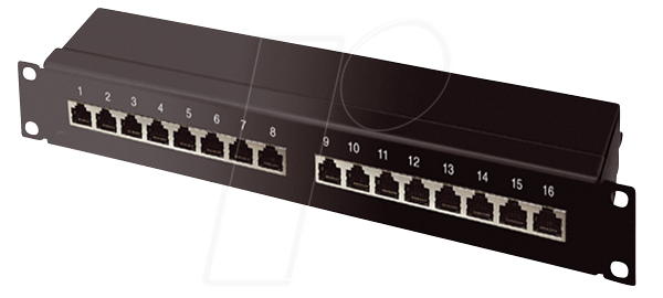 SHIVERPEAKS SHVP 75068 - Patchpanel, 48,30cm (19"), 16-Port, Cat.6a (BS75068)
