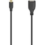 Hama Micro-USB-OTG-Kabel Flexi-Slim, USB 2.0, 480 Mbit/s, 0,15 m (00200613)