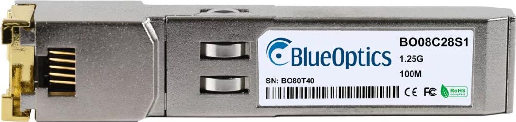 Kompatibler Extreme Networks 1G-SFP-000190 BlueOptics BO08C28S1 SFP Transceiver, Kupfer RJ45, 1000BASE-T, 100 Meter, 0°C/+70°C (1G-SFP-000190-BO)