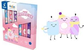 PILOT Tintenroller FRIXION BALL 07 Fancy Winter, 6er Wallet Sonderedition Sweet Paradise, Strichfarbe: blau, patentierte - 1 Stück (WLT458838)