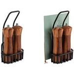 APS Pfeffer- und Salz-Menage URBAN, 3-teilig Set bestehend aus: 1 Metall-Gestell, schwarz mit - 1 Stück (40416)