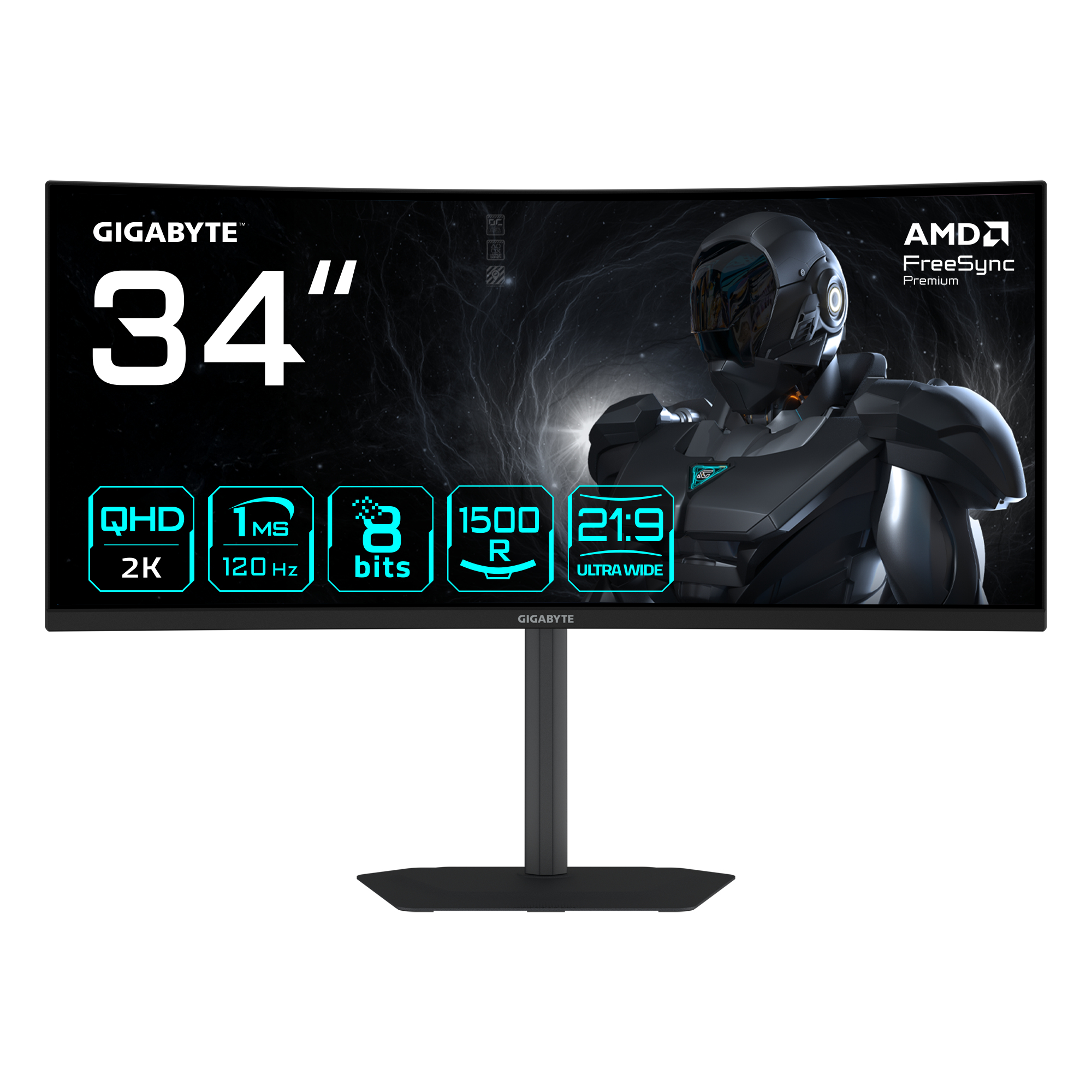 Gigabyte GS34WQCA 34" 3440 x 1440 120 Hz Schwarz