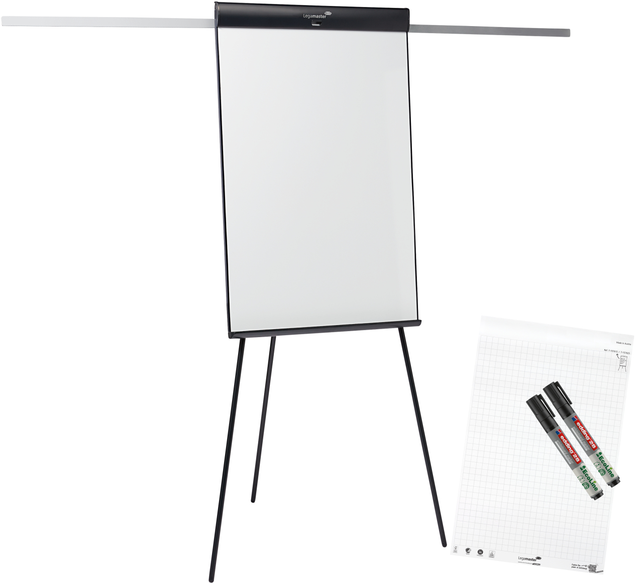 Legamaster 7-152910 Flipchart Stahl 84.5 cm x 187 cm Schwarz