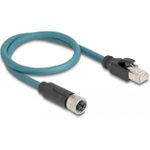 DeLOCK 60076 Kabeladapter M12 RJ-45 Schwarz - Türkis (60076)
