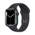 Apple Watch Series 7 (GPS + Cellular) - 41 mm - midnight aluminum - intelligente Uhr mit Sportband - Flouroelastomer - Midnight - Bandgröße: regelmäßig - 32GB - Wi-Fi, Bluetooth - 4G - 32 g (MKHQ3FD/A)