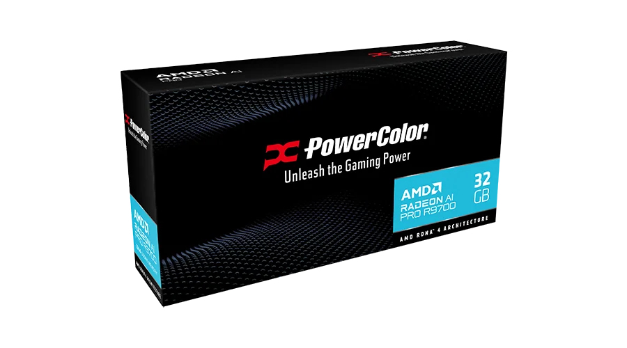 PowerColor Radeon AI PRO R9700 32 GB GDDR6 Grafikkarte PCIe 5.0 x16 Schwarz