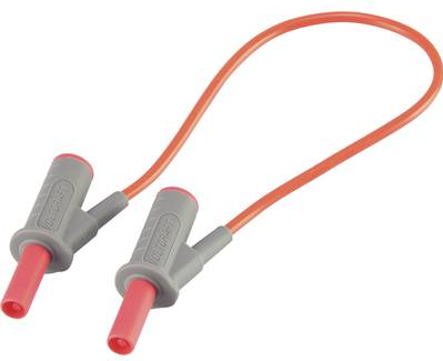 VOLTCRAFT Hochflexible Sicherheits-Messleitung [Lamellenstecker 4 mm - Lamellenstecker 4 mm] 0.25 m Rot MSB-501 10 A (VC-8063380)