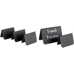 APS Tischaufsteller, 105 x 60 x 65 mm, schwarz, 10er Set aus PVC, Ecken abgerundet, mit Kreidemarkern beschreibbar - 1 Stück (12)