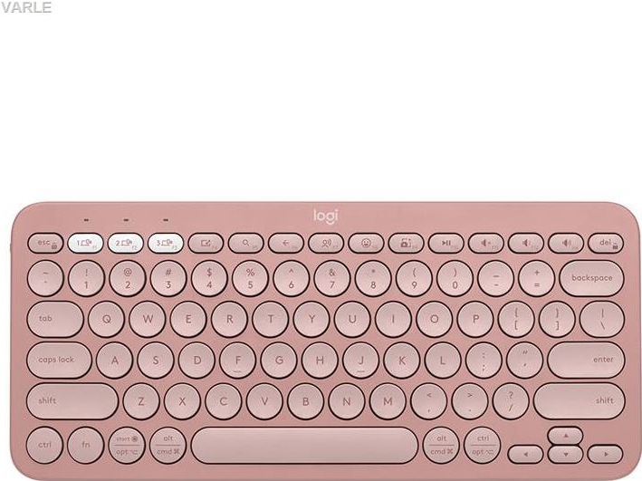 Logitech Pebble Keys 2 K380s Tastatur RF Wireless + Bluetooth QWERTY US International Pink (920-011853)