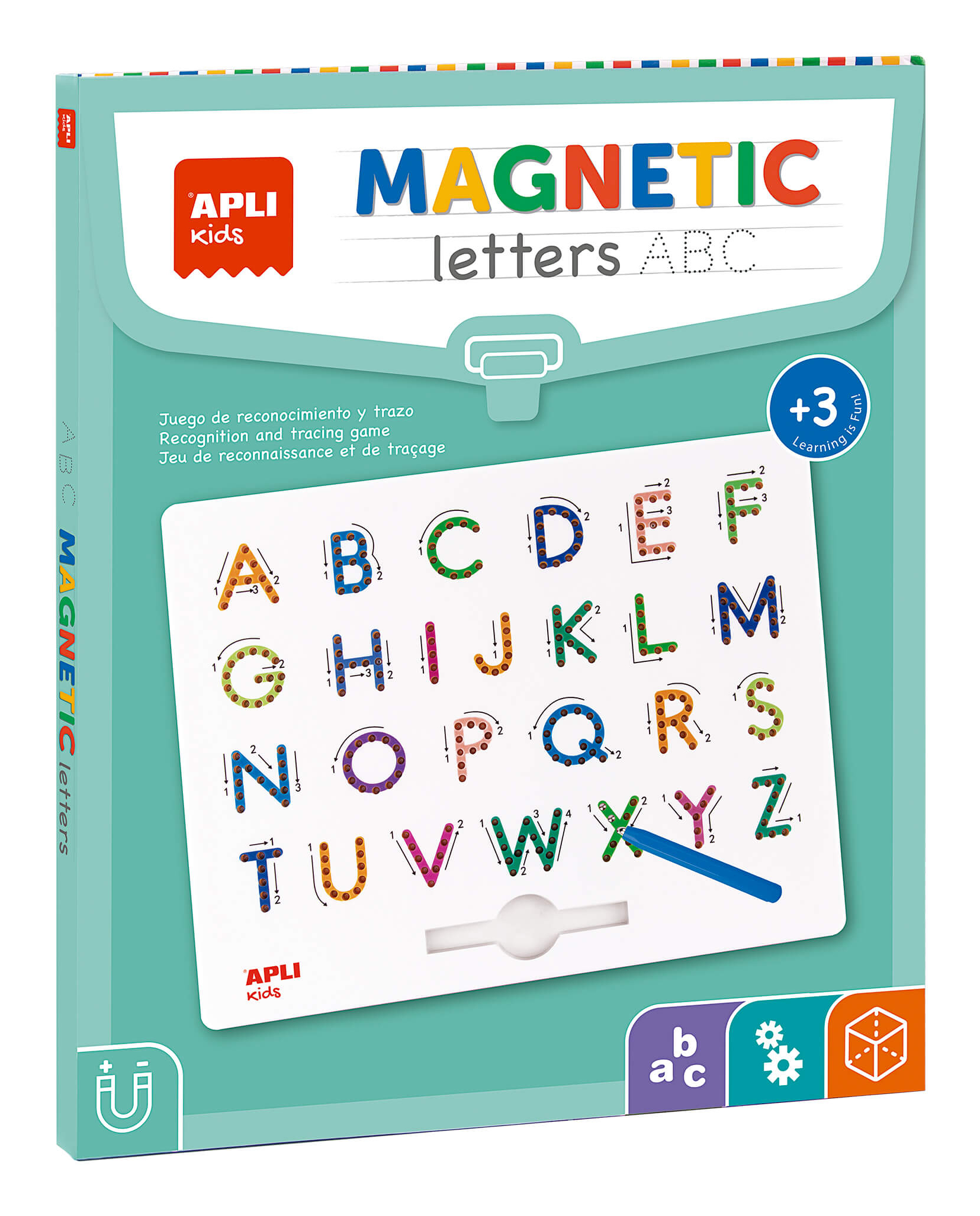 APLI-Agipa ABC letters Magnettafel 315 x 258 mm Weiß