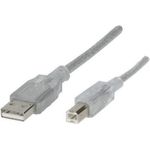 Renkforce RF-4538146 USB Kabel 5 m USB 2.0 USB A USB B Transparent (RF-4538146)