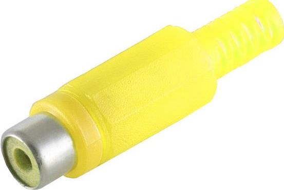 shiverpeaks BASIC-S Cinchkupplung, Kunststoff, gelb zum selber löten, im Polybeutel mit Eurolochung (BS51500-Y)