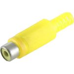 shiverpeaks BASIC-S Cinchkupplung, Kunststoff, gelb zum selber löten, im Polybeutel mit Eurolochung (BS51500-Y)