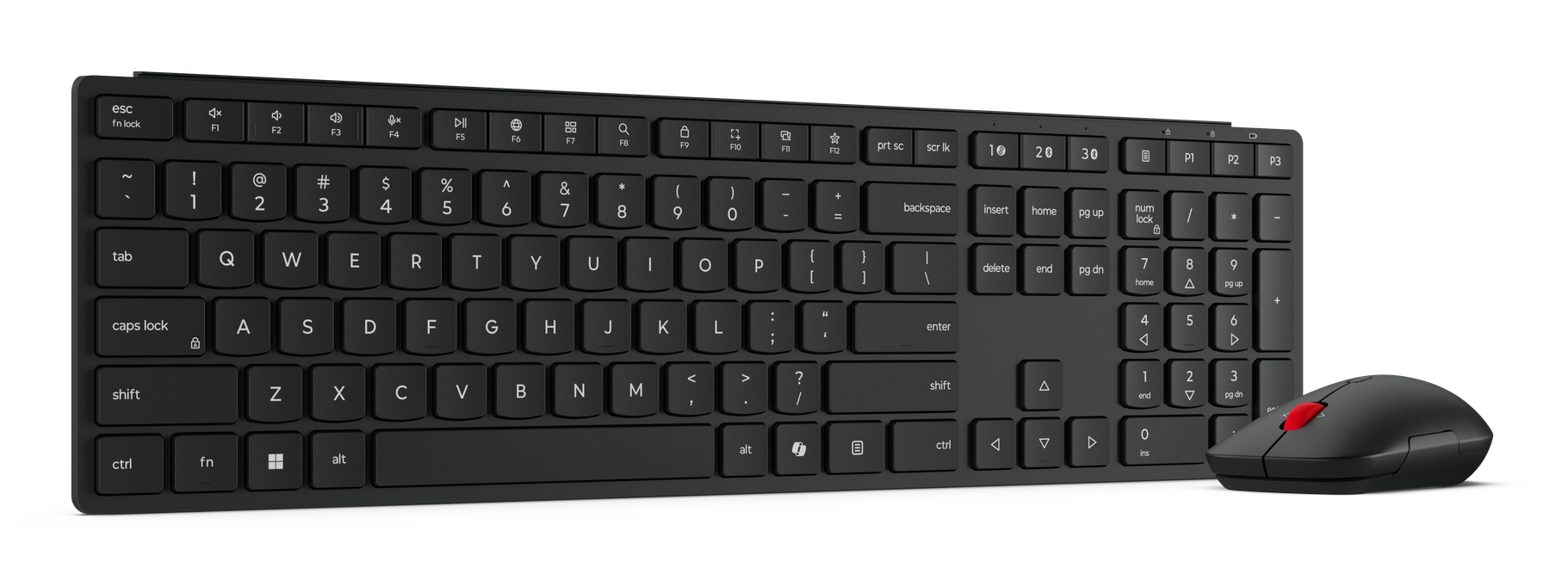 Lenovo Pro Combo 6000 Tastatur-und-Maus-Set QWERTZ Deutsch Finsternis schwarz