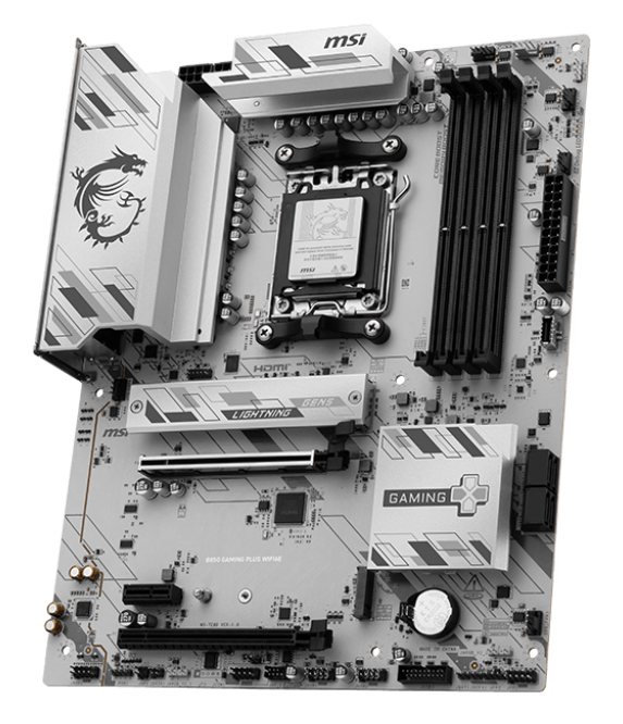 MSI B850 GAMING PLUS WIFI6E Mainboard, AMD B850, Socket AM5, ATX, DDR5, Schwarz